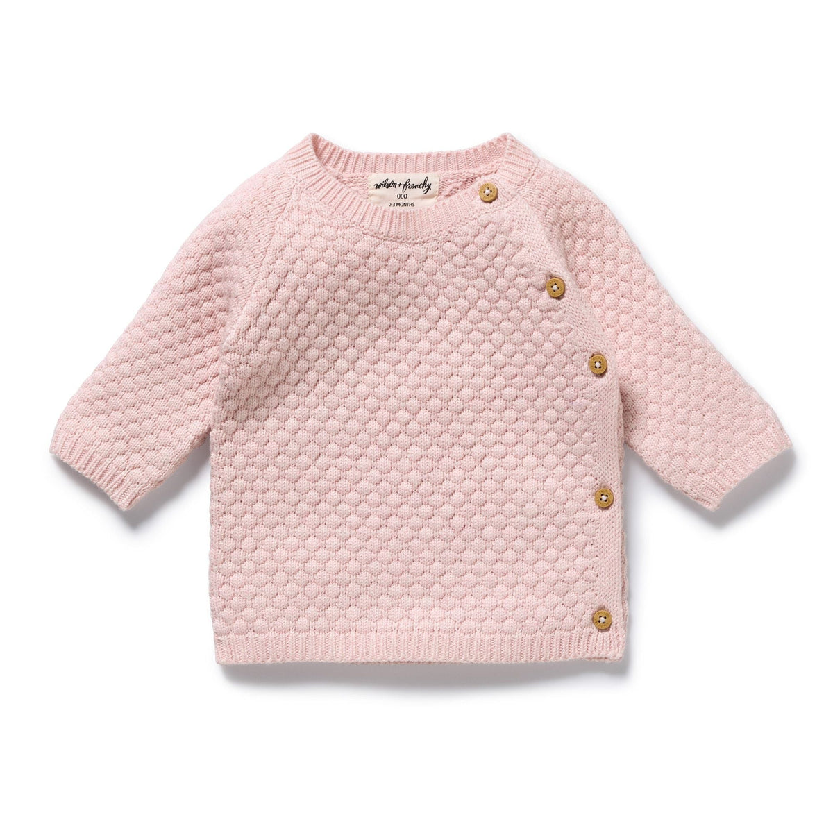 Marshmallow Organic Knitted Bubble Kimono Cardigan