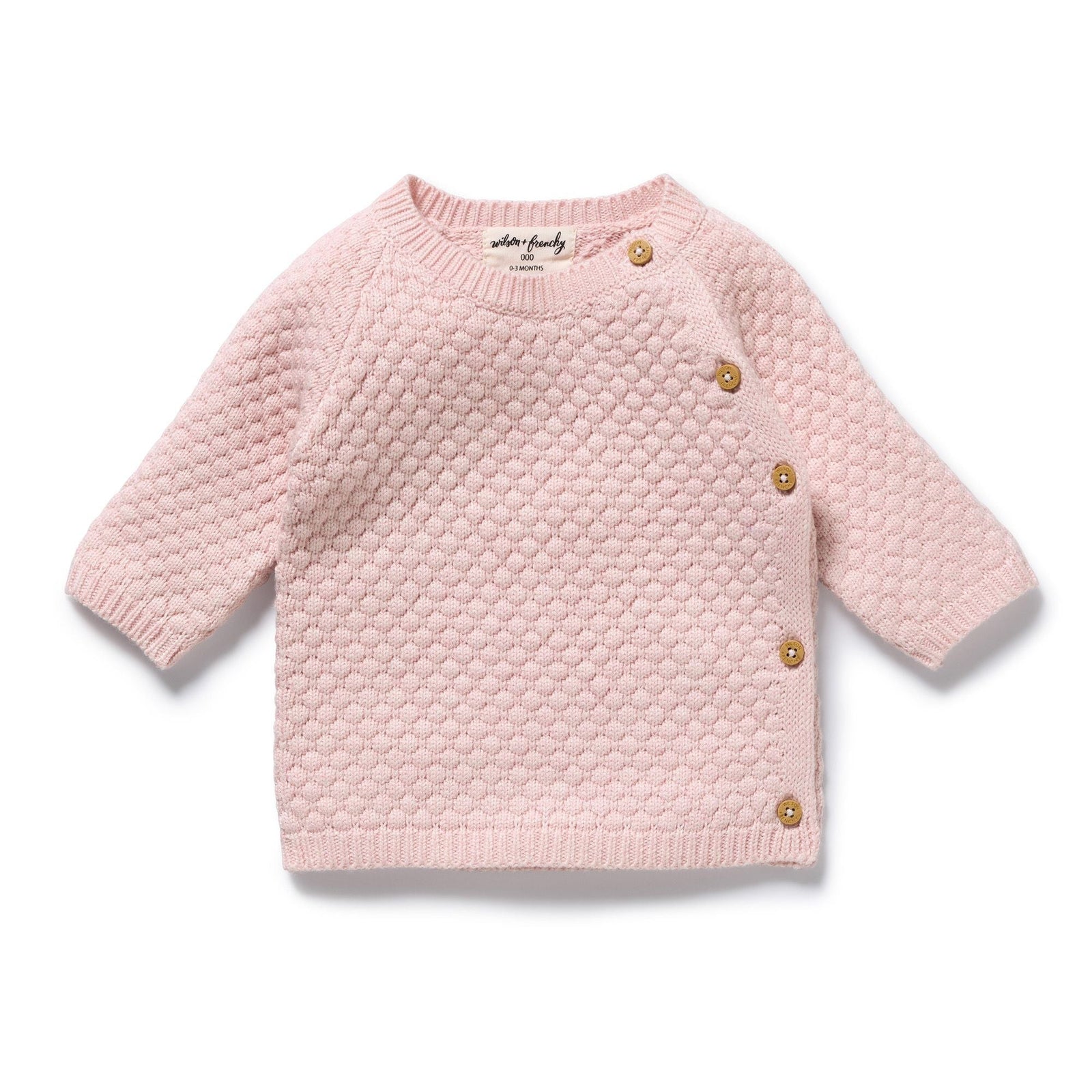 Marshmallow Organic Knitted Bubble Kimono Cardigan