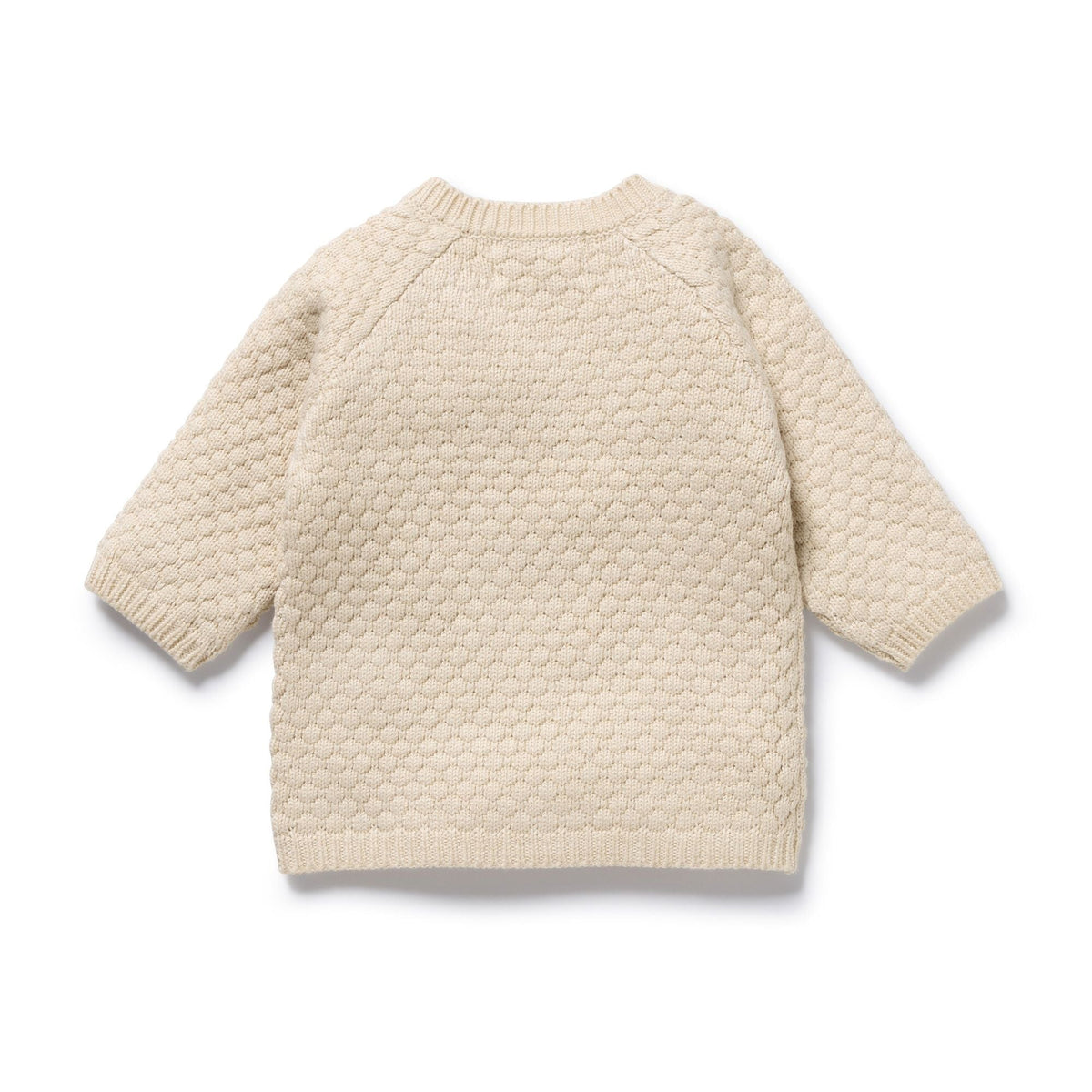 Cream Organic Knitted Bubble Kimono Cardigan