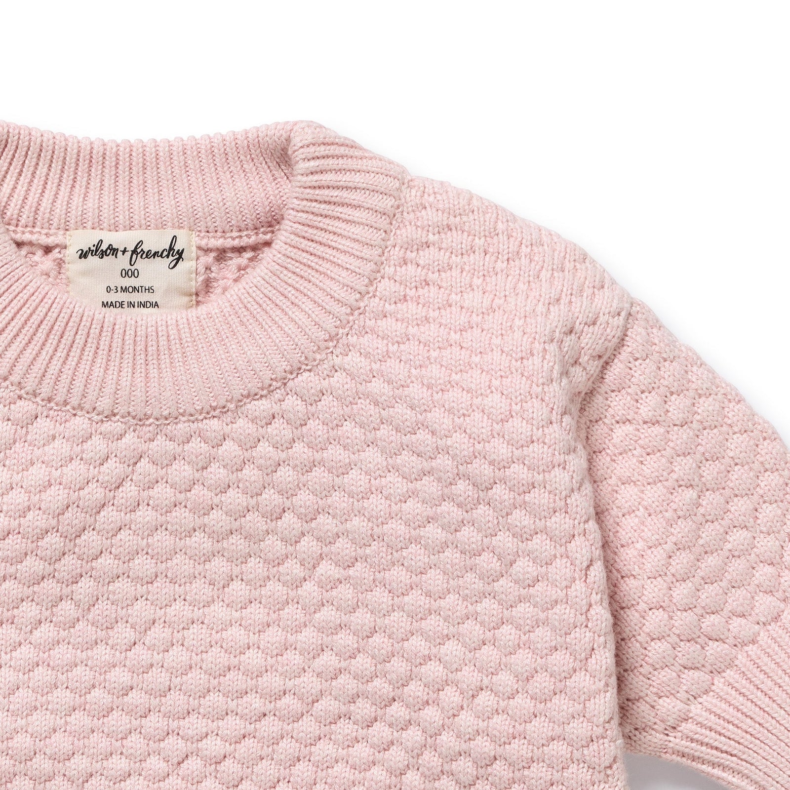 Marshmallow Organic Knitted Bubble Jumper