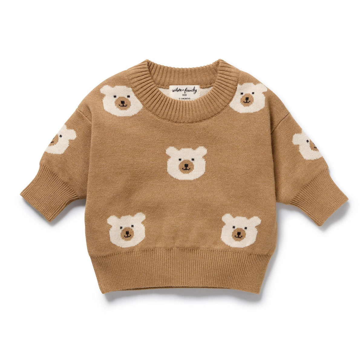Beary Cute Organic Knitted Jacquard Jumper