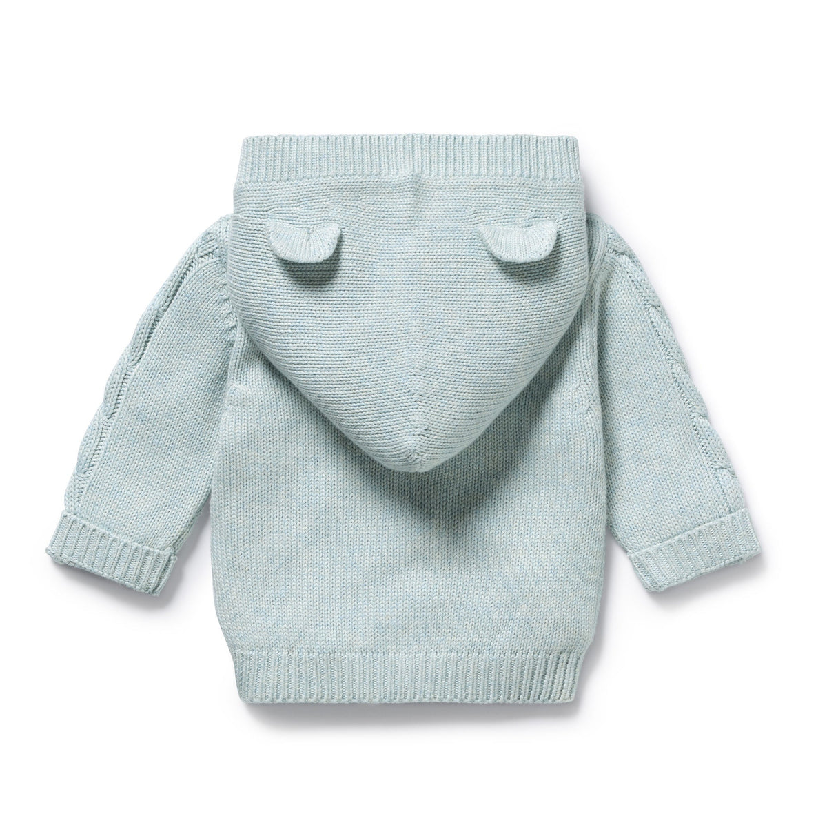 Cloud Blue Organic Knitted Cable Jacket