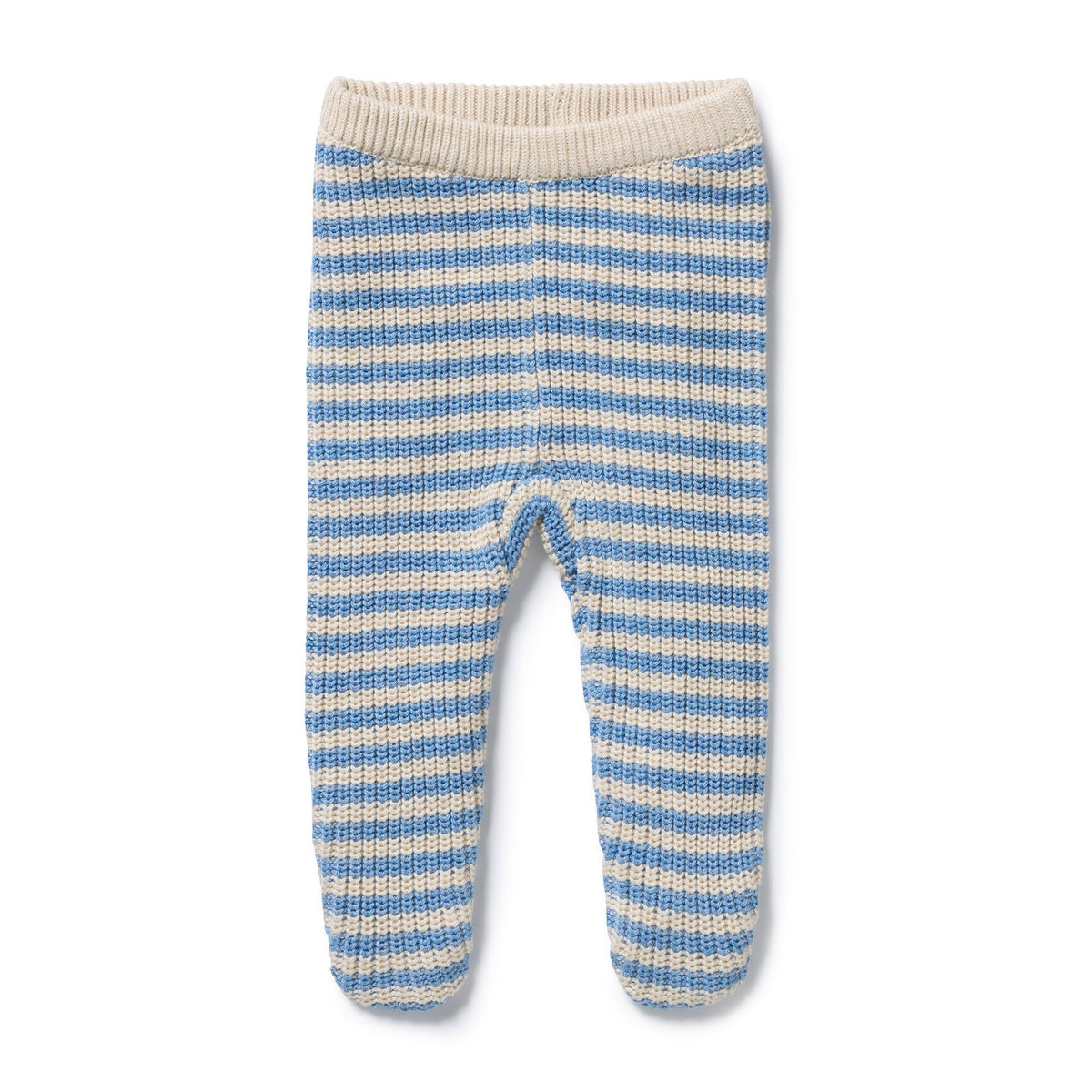 Frosted Blue Organic Knitted Legging with Feet