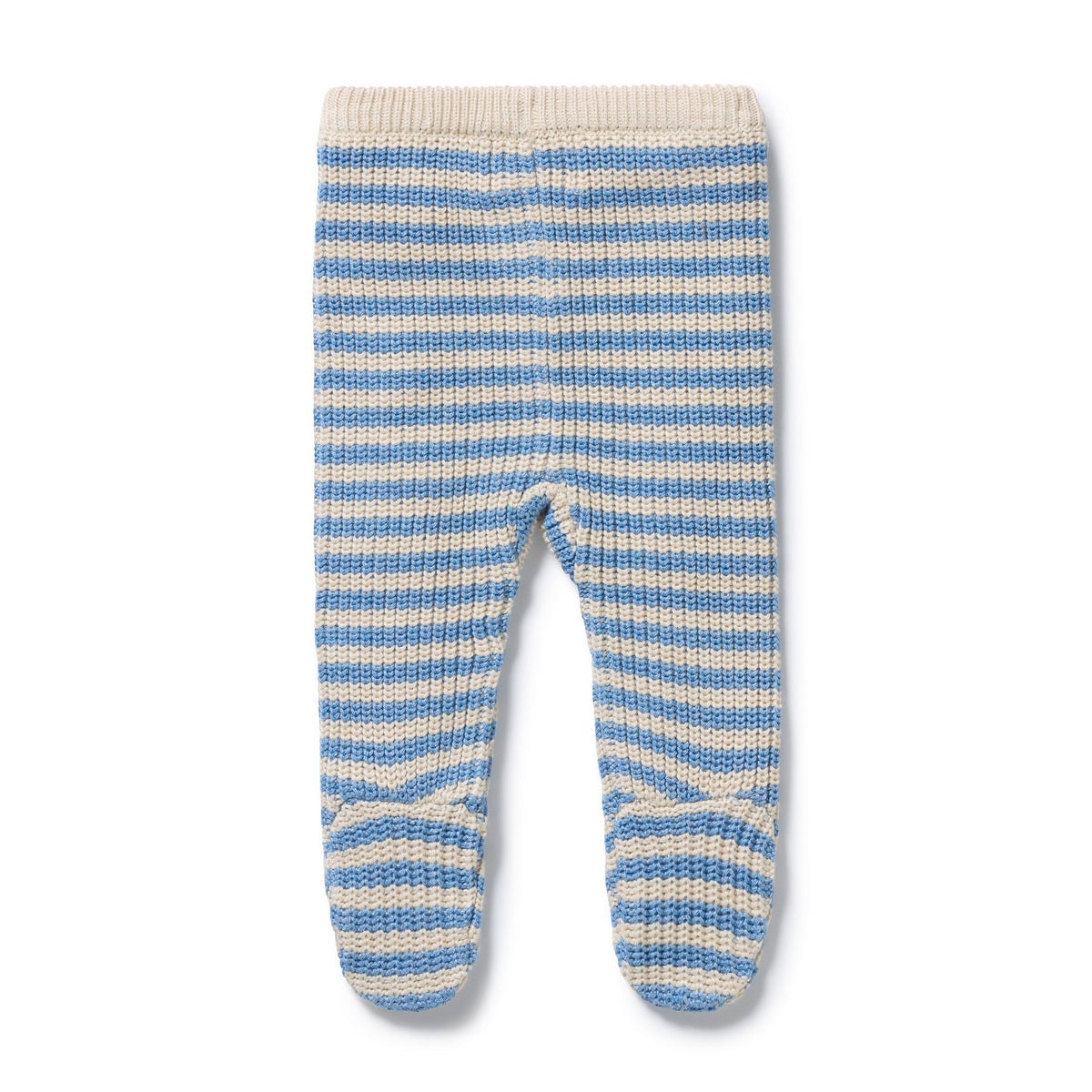 Frosted Blue Organic Knitted Legging with Feet