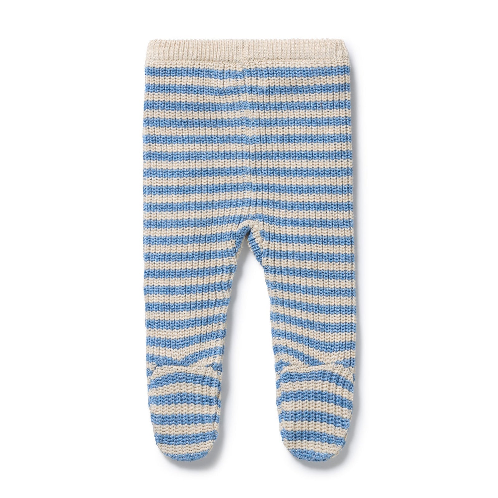 Frosted Blue Organic Knitted Legging with Feet