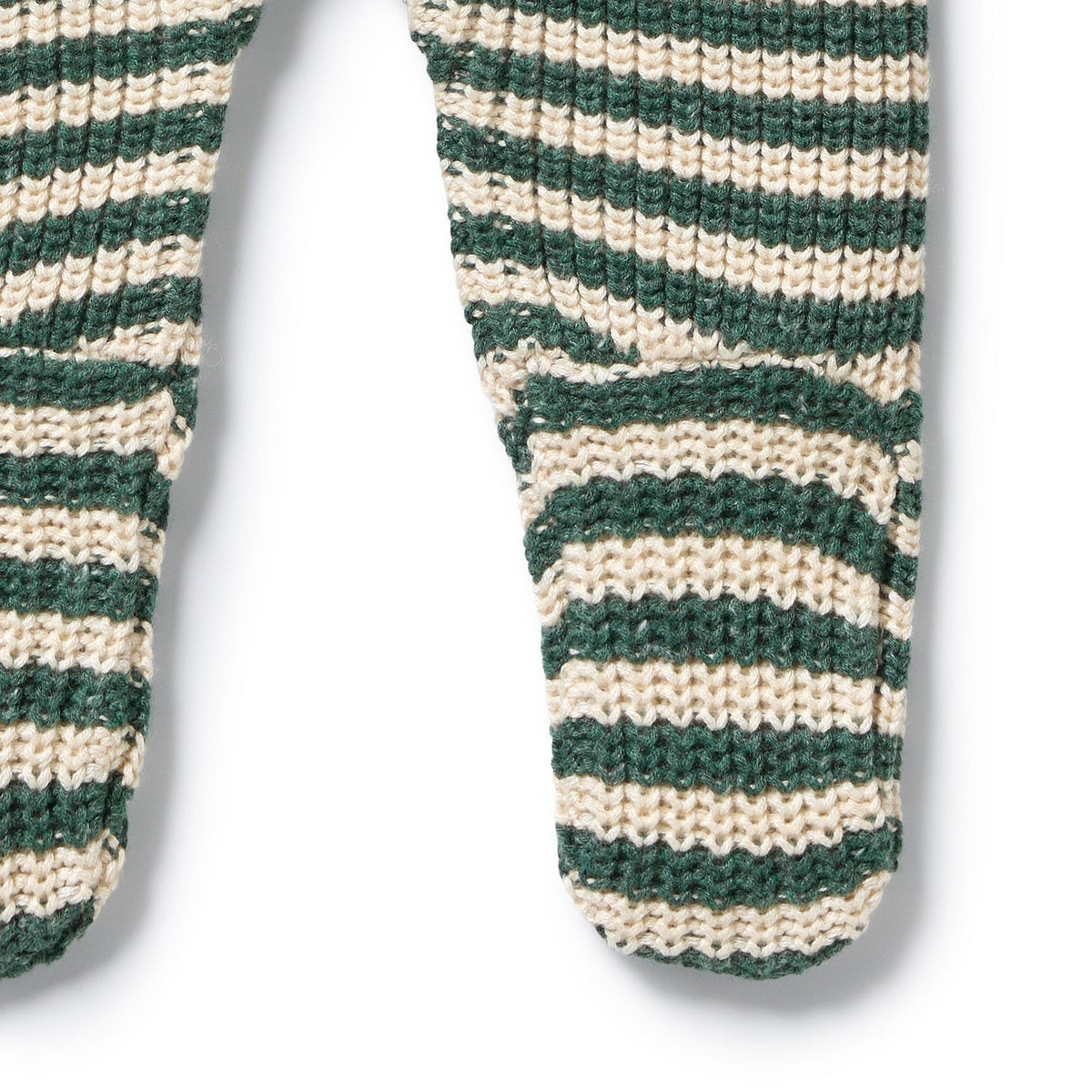 Clover Organic Knitted Stripe Legging with Feet