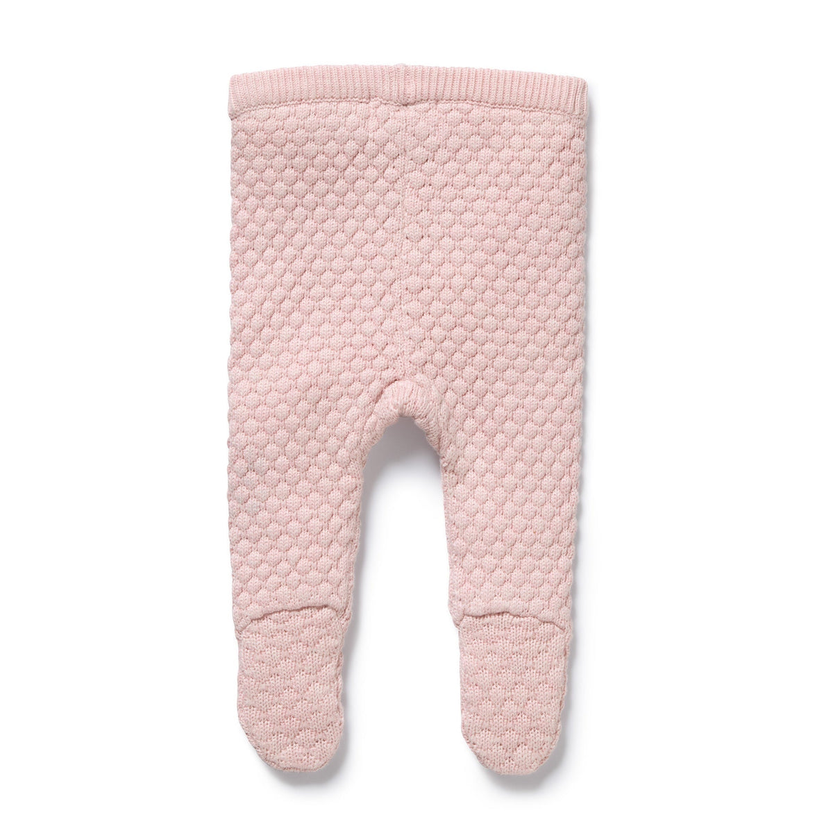 Marshmallow Organic Knitted Bauble Legging with Feet