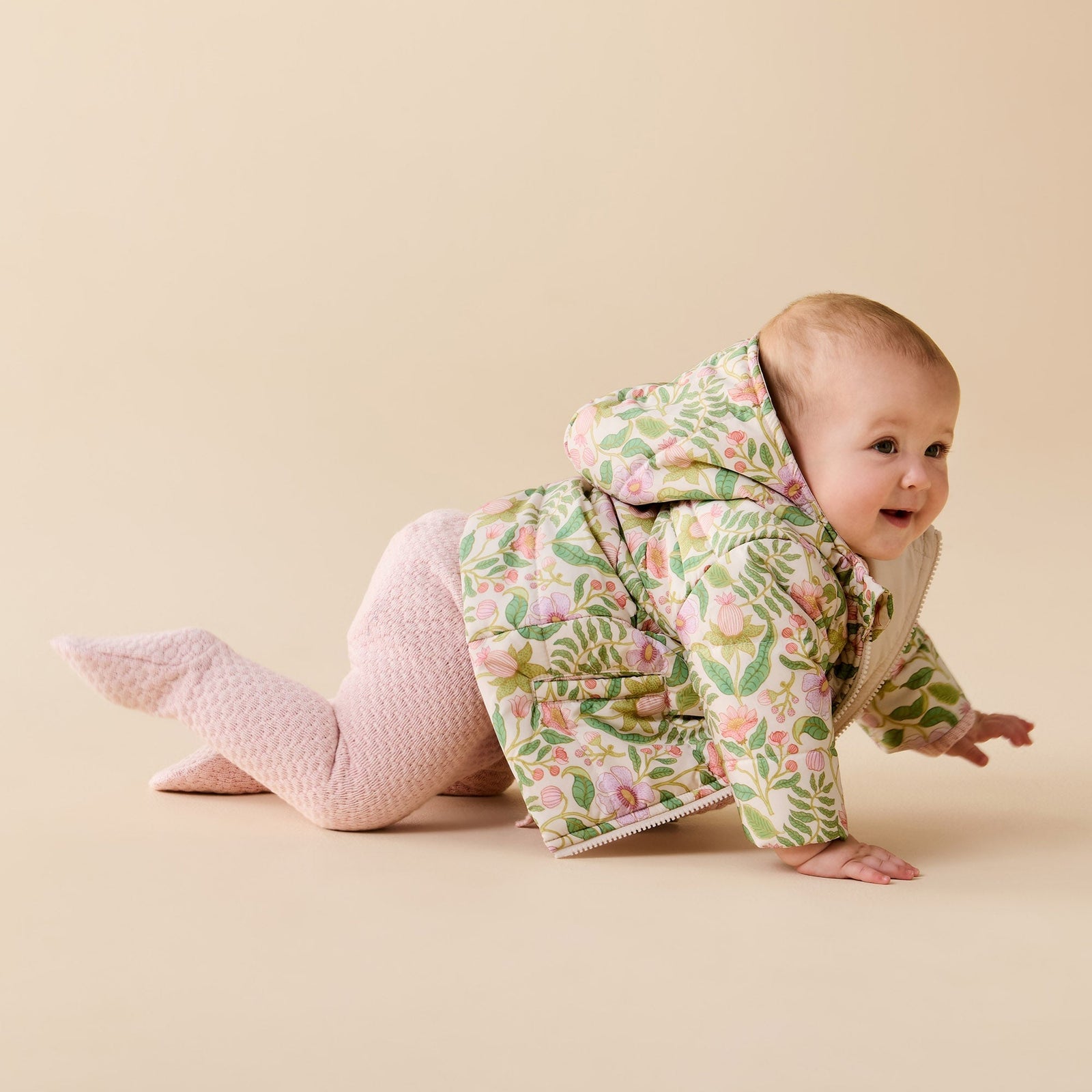 Marshmallow Organic Knitted Bauble Legging with Feet