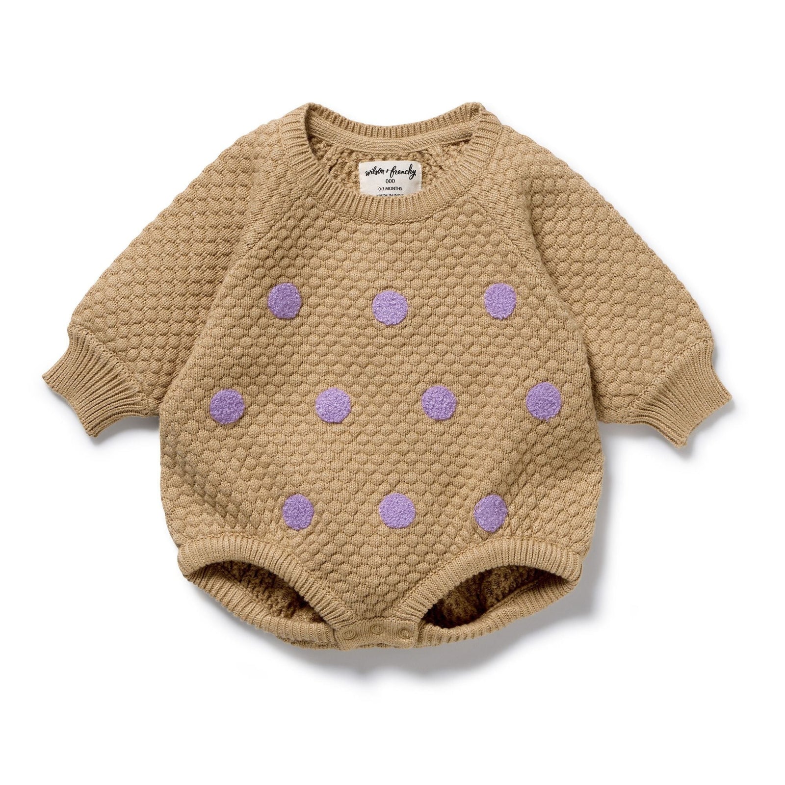 Oat & Mulberry Organic Knitted Bauble Bodysuit
