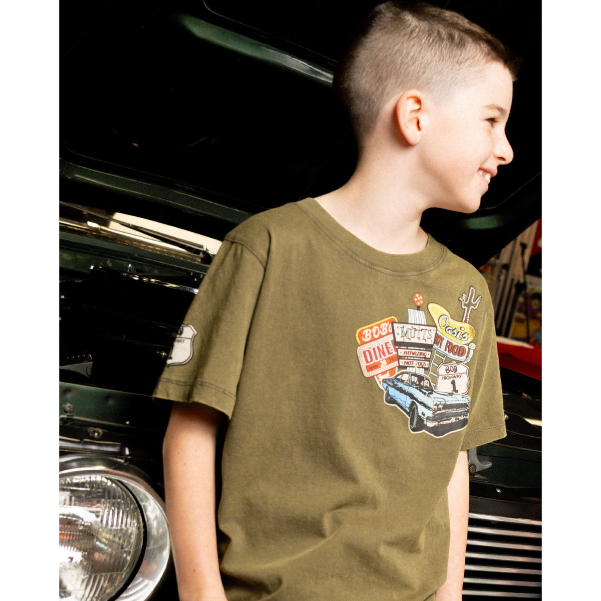 Washed Khaki Road Trip Tee