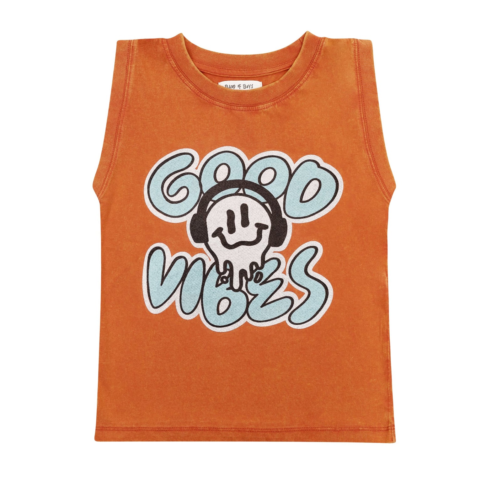 Washed Orange Good Vibes Tank