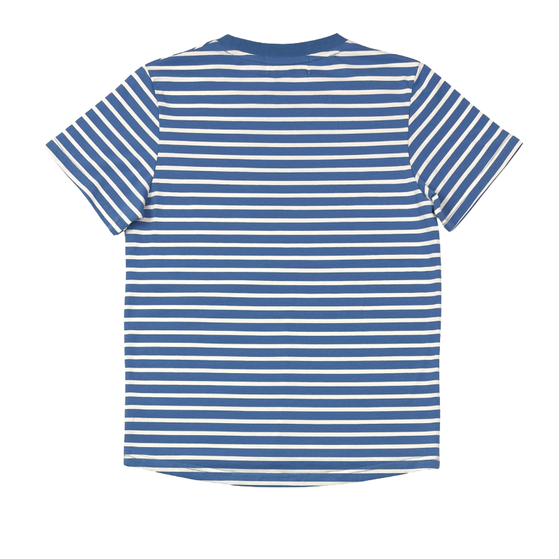 Blue Striped Smile Tee