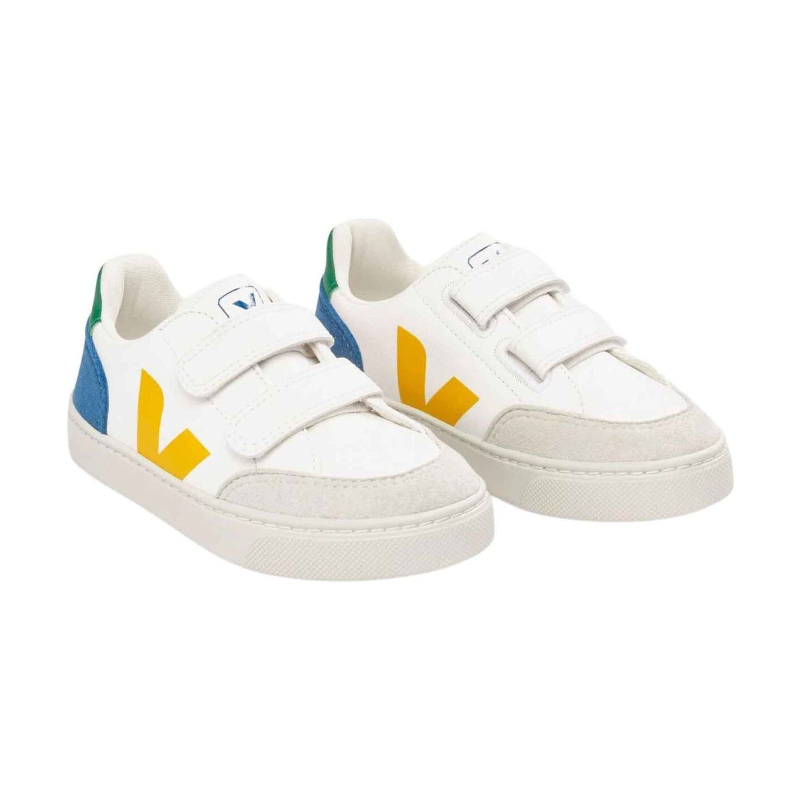 V-12 Chromefree Leather White Multico Indigo