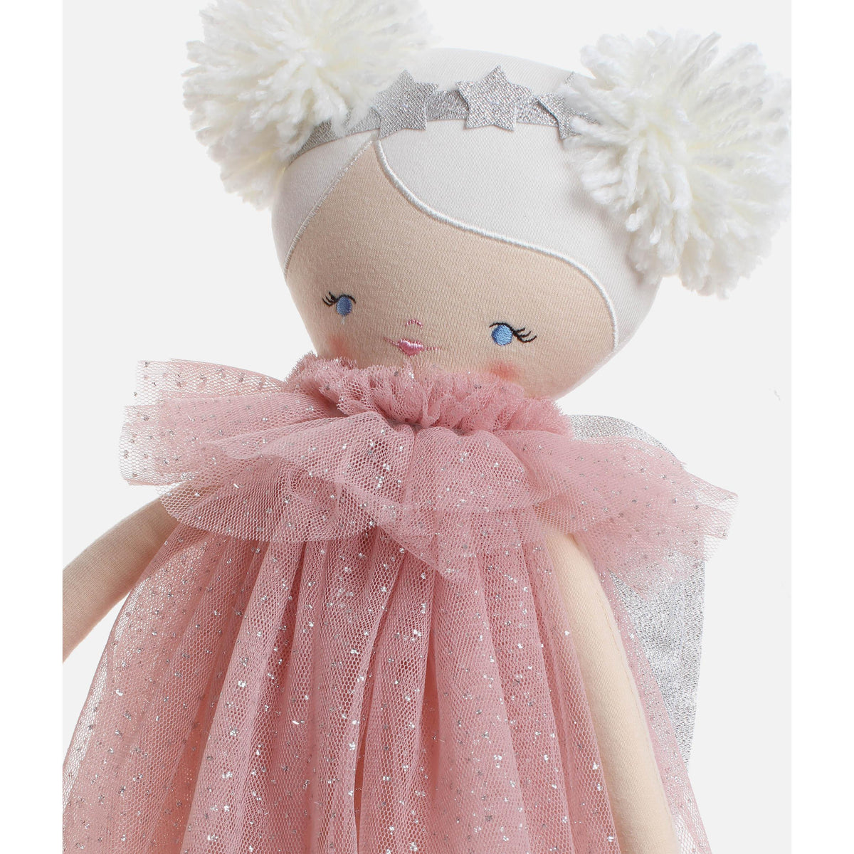 Ava Angel Doll 48cm Blush Silver