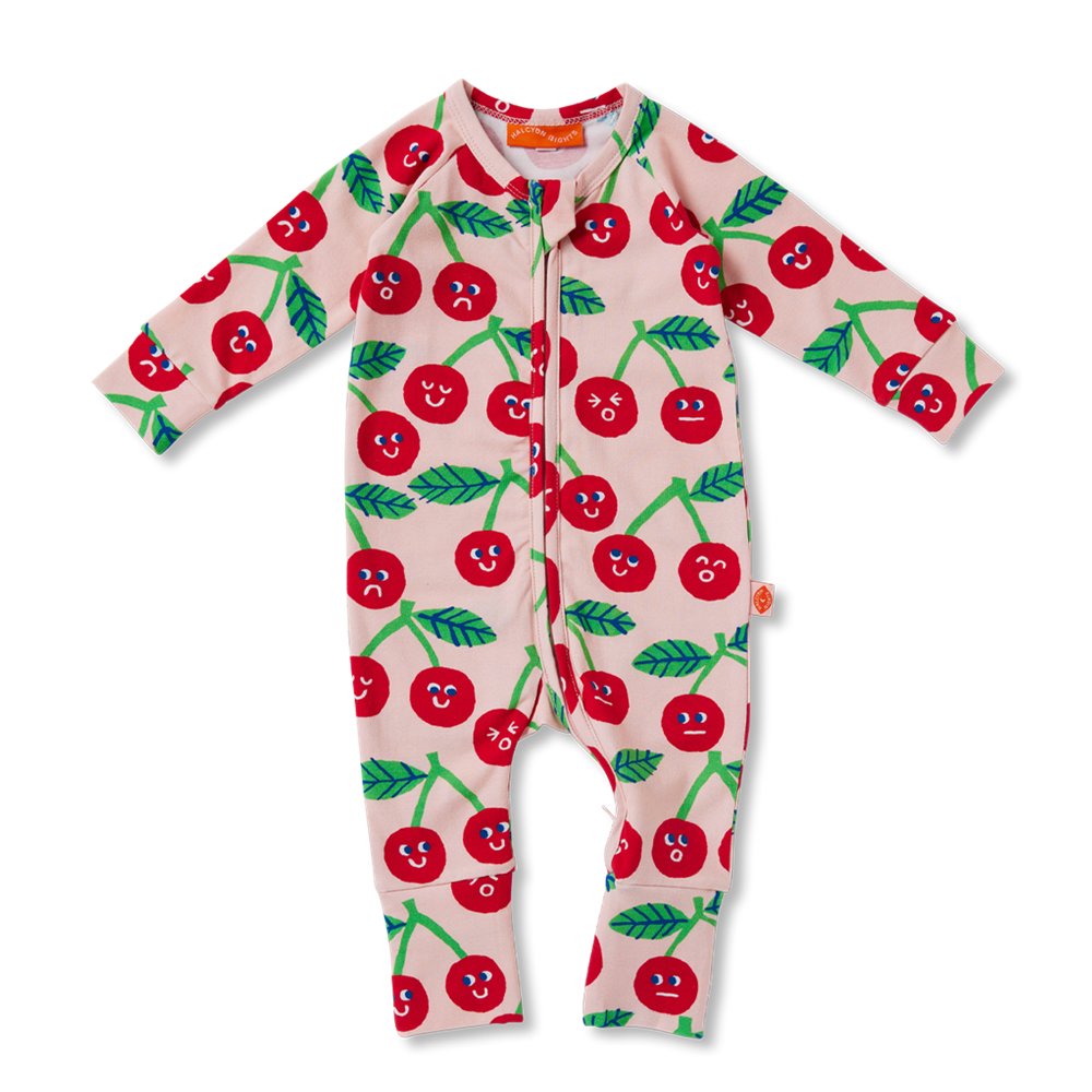 Cheeky Cherry Long Sleeve Romper