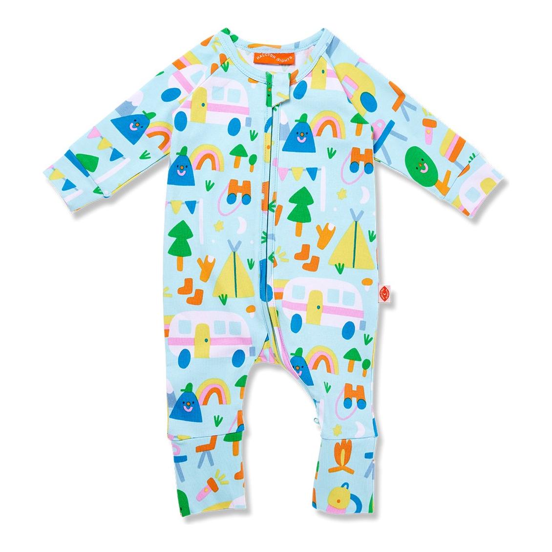 Happy Campers Long Sleeve Romper