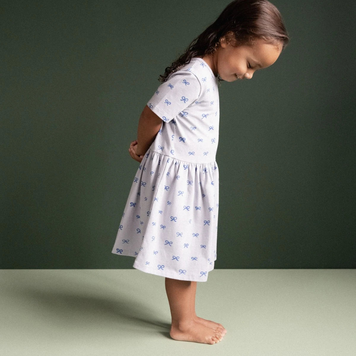 Saturday Dress - Ribbons Zen Blue