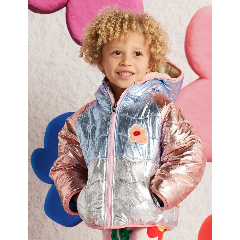 Hej Blomma! Reversible Kids Puffer Jacket