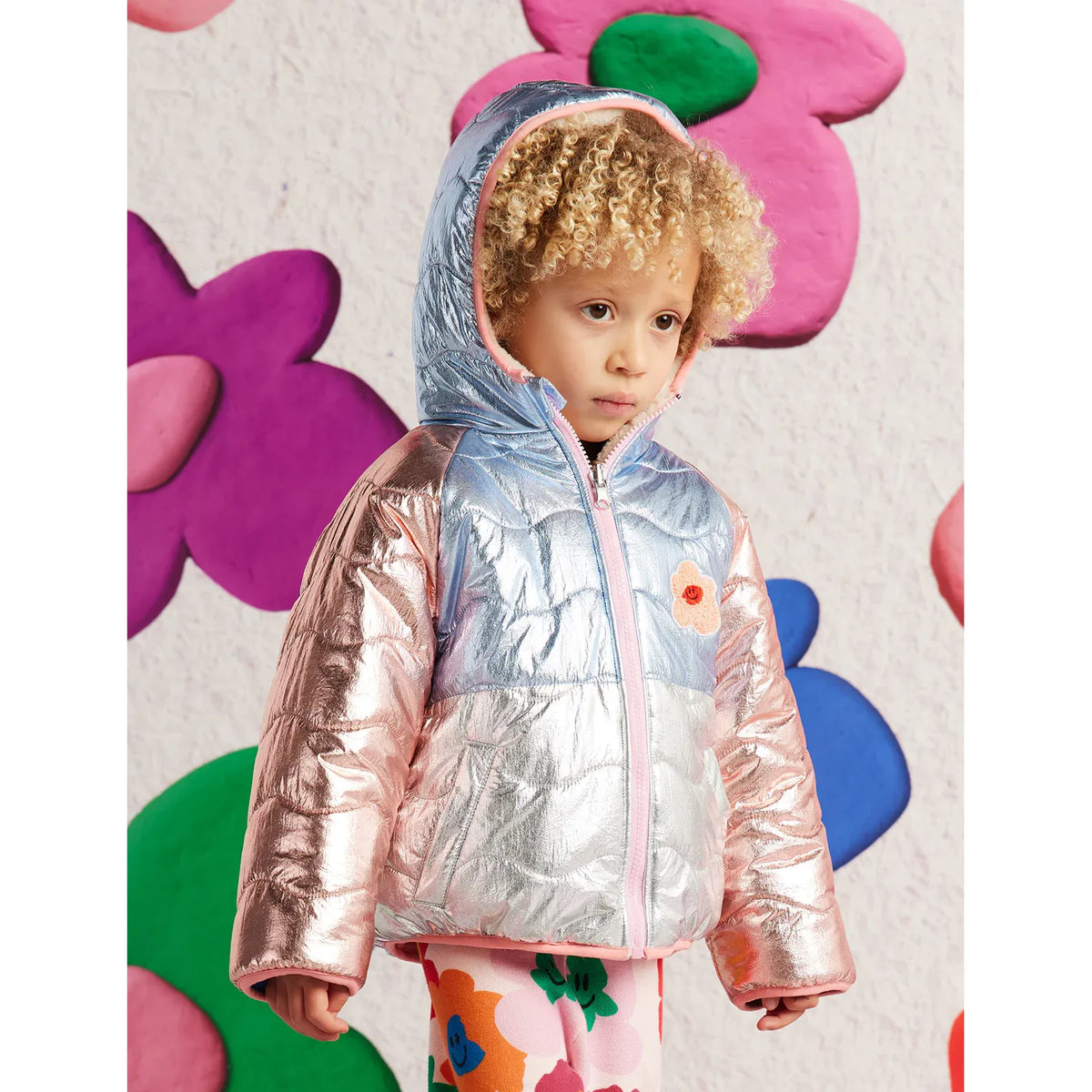 Hej Blomma! Reversible Kids Puffer Jacket