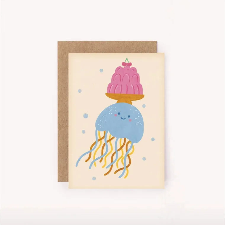 Jellyfish Mini Card - Illustrated Cute Kids Birthday Fun
