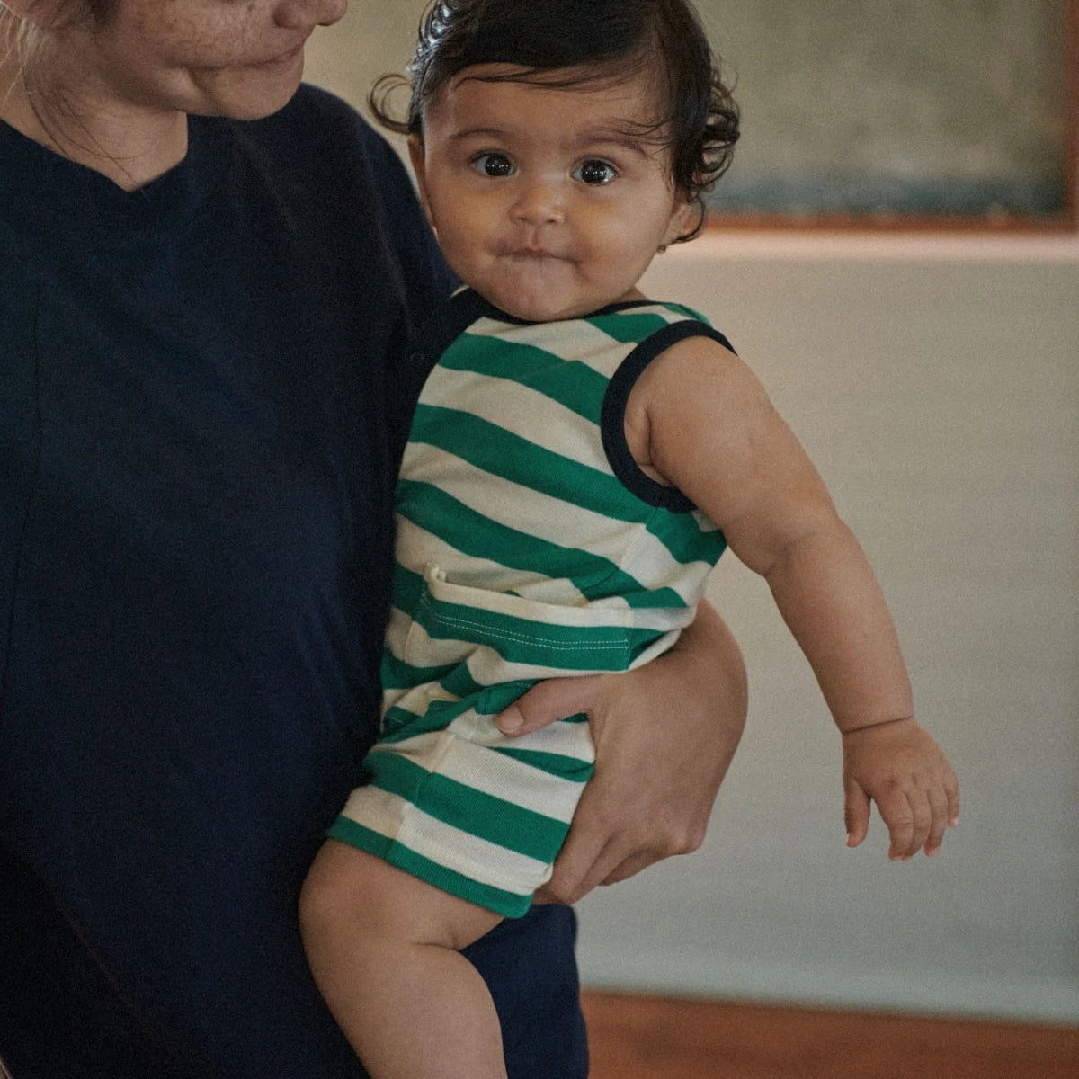 Camper Suit - Peppermint/Navy Stripe