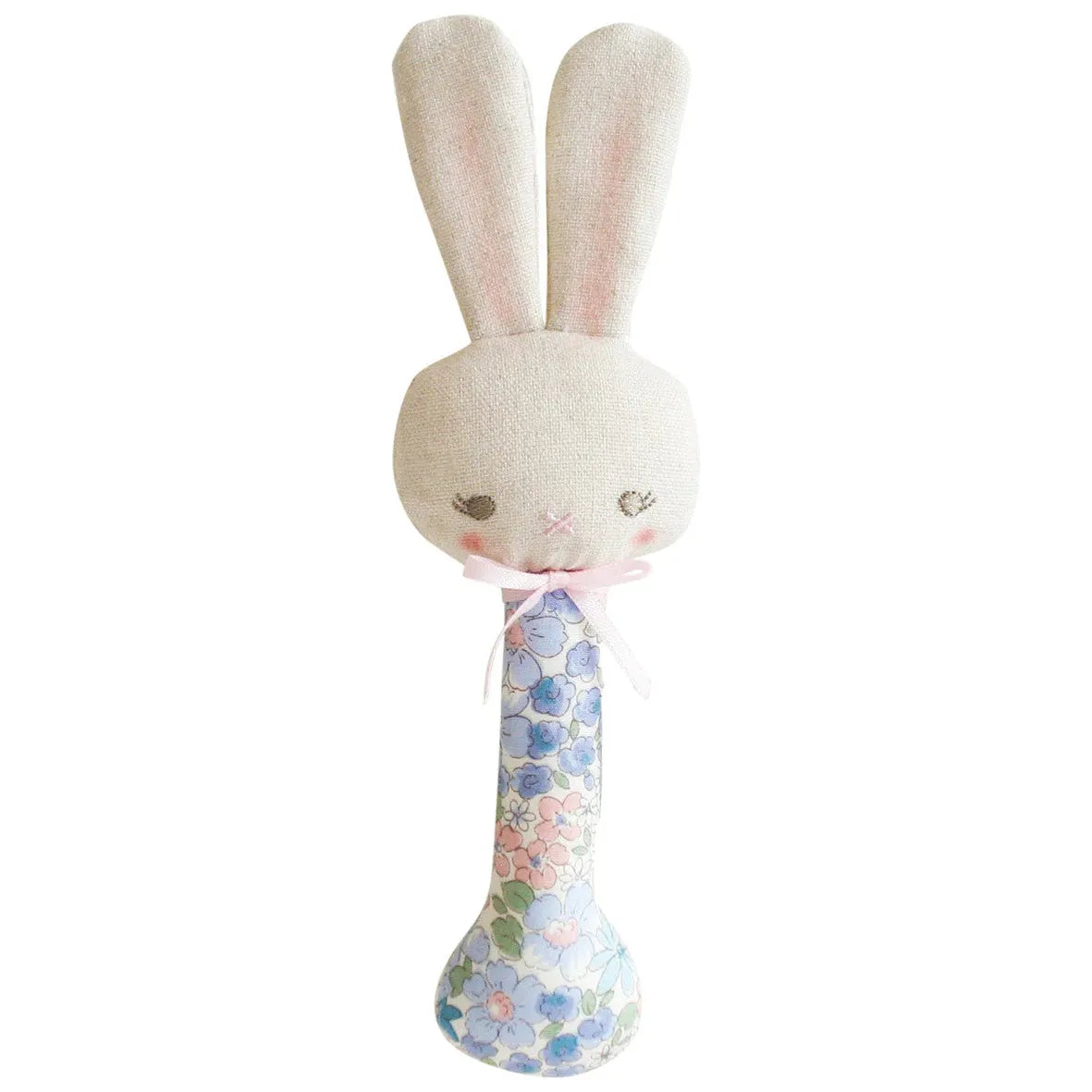 Bunny Stick Rattle Liberty Blue