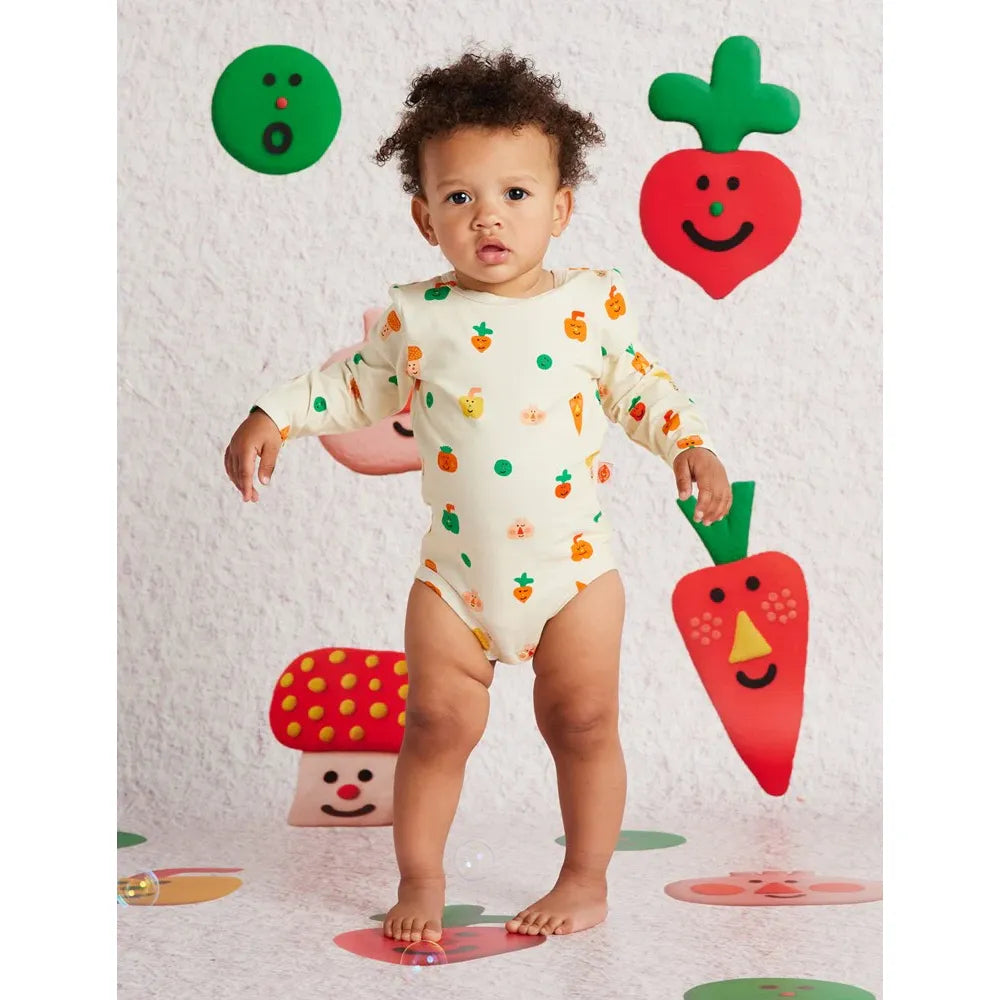 Teeny Tiny Veg Long Sleeve Bodysuit
