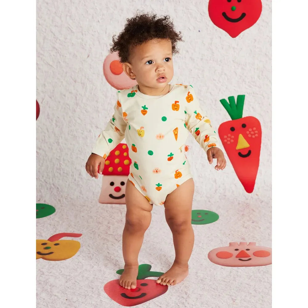 Teeny Tiny Veg Long Sleeve Bodysuit