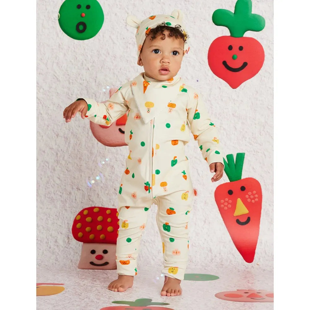 Teeny Tiny Veg Long Sleeve Romper
