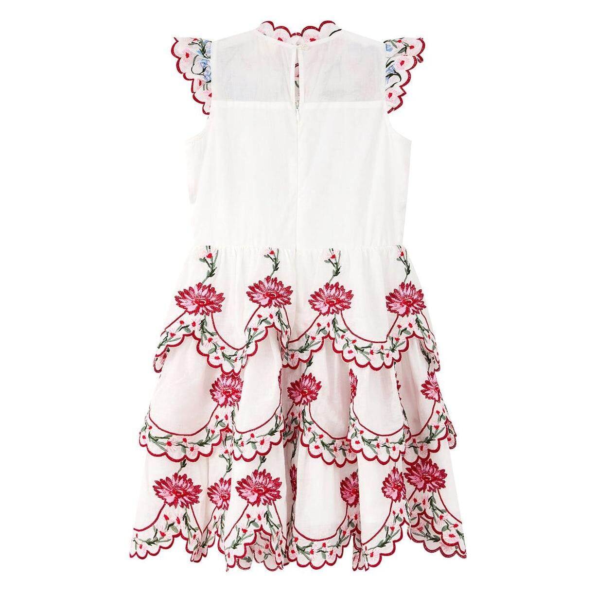 Maisie Embroidered Frill Dress