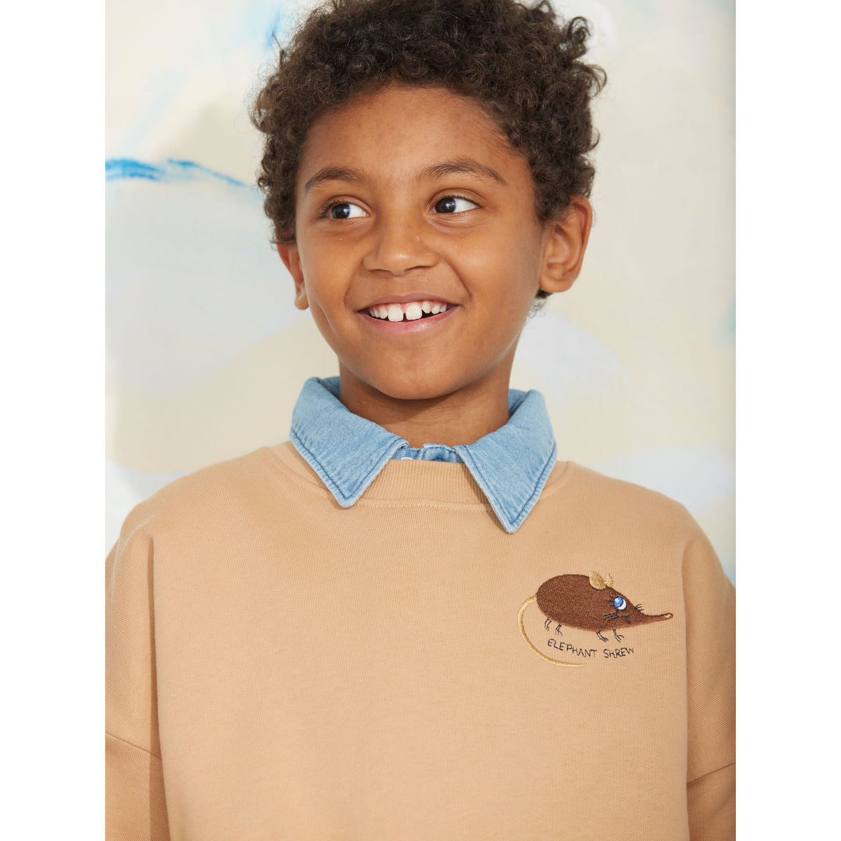 Elephant Shrew Embroidered Sweatshirt
