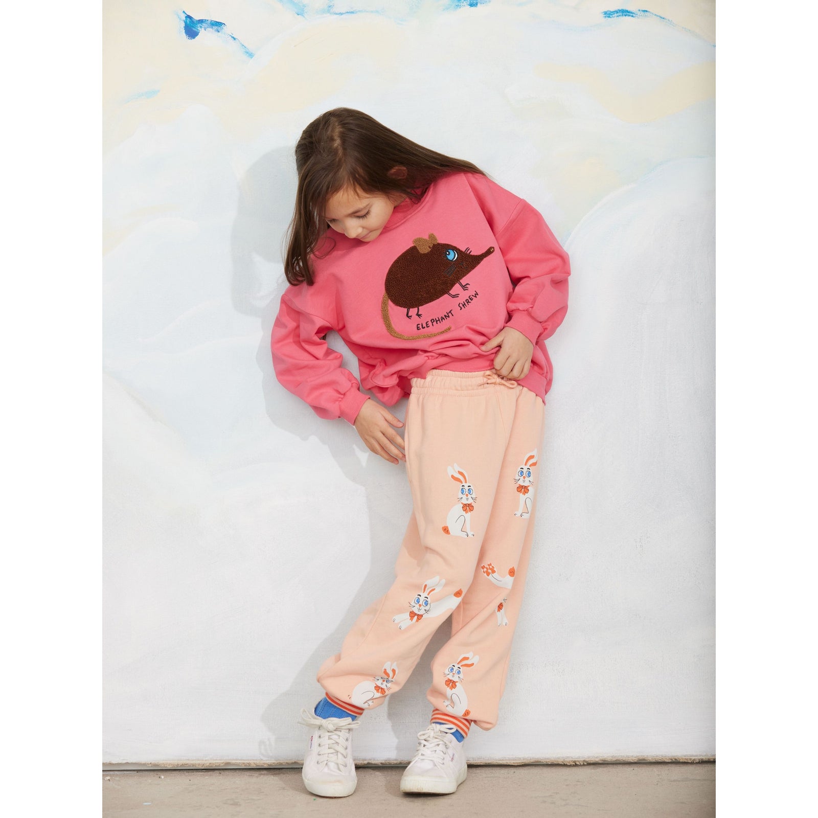 Elephant Shrew Chenille Sweatshirt - Pink