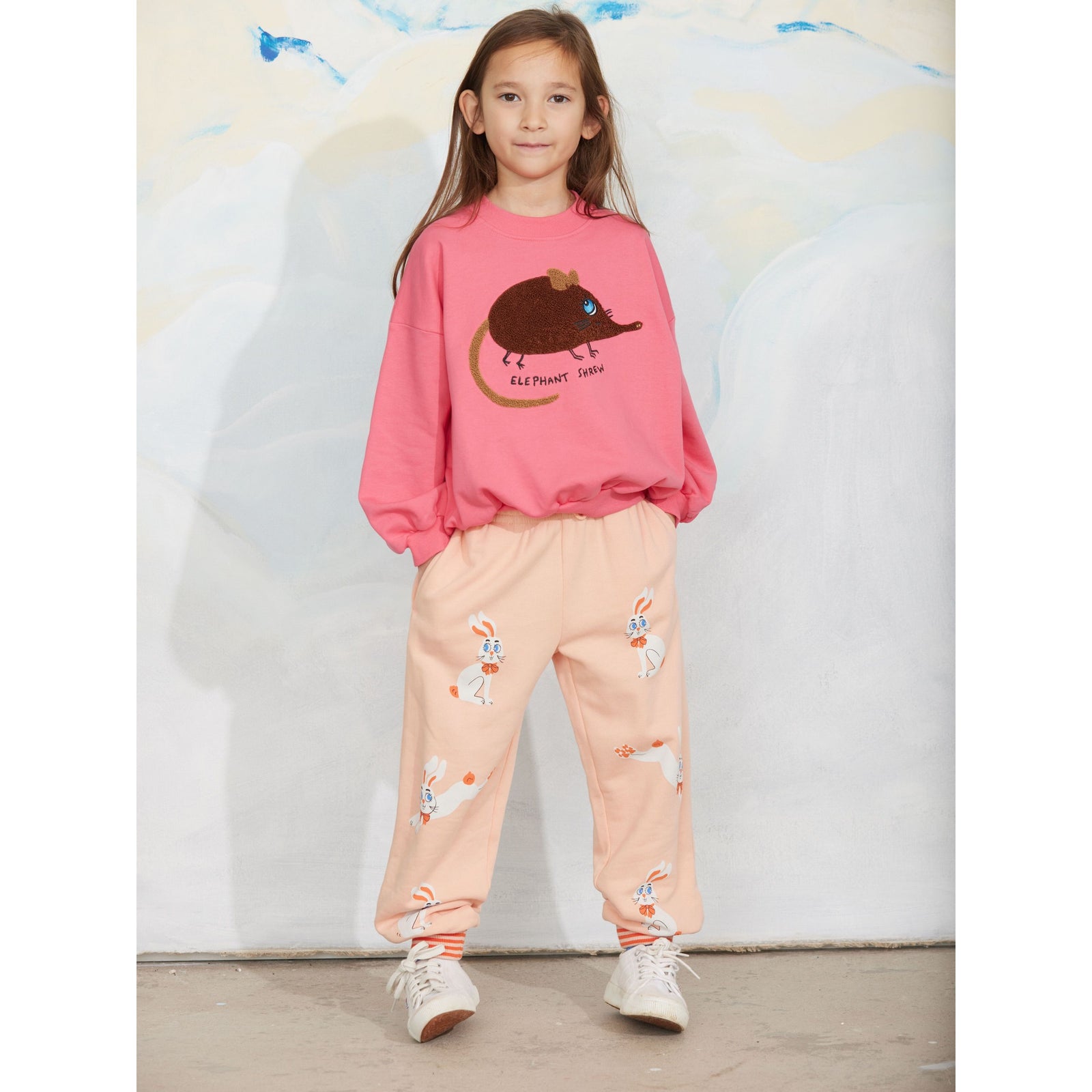 Elephant Shrew Chenille Sweatshirt - Pink