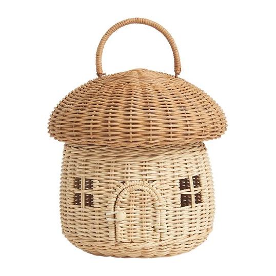 Rattan Mushroom Basket - Natural