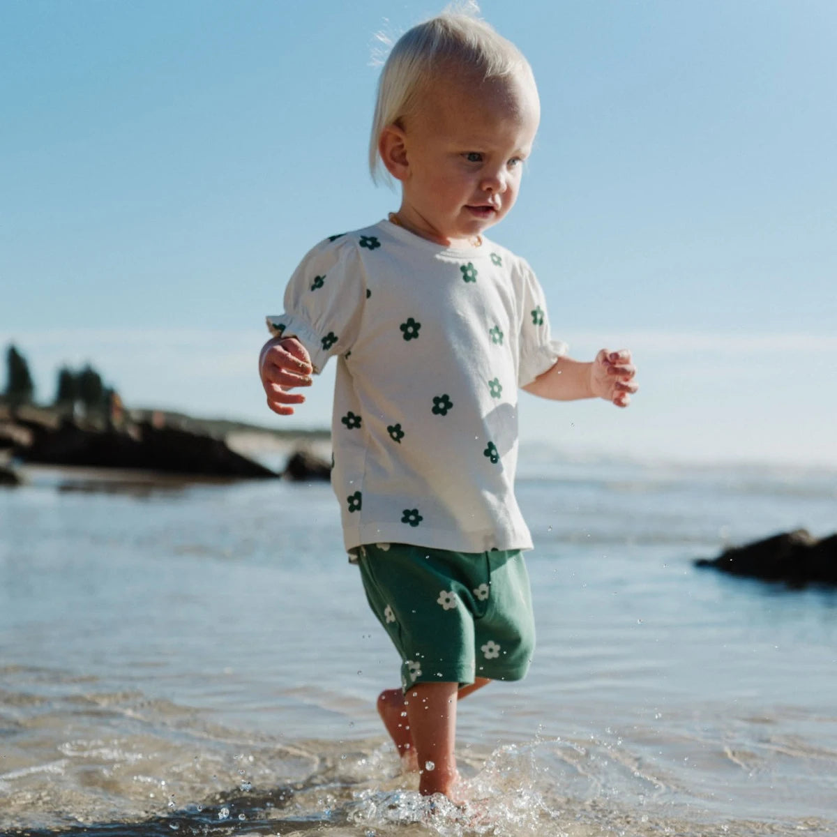 Selby Shorts - Flora Peppermint Print