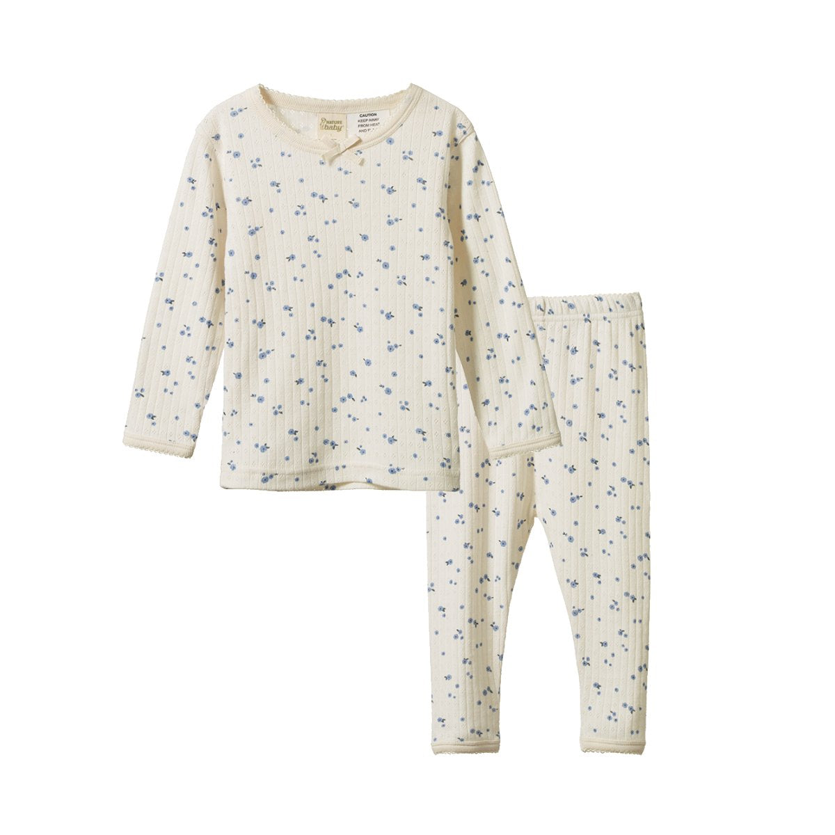 Long Sleeve Pjama Set Pointelle - Dais Print