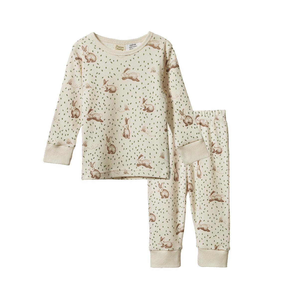Long Sleeve Pjamas - Rabbitt Print