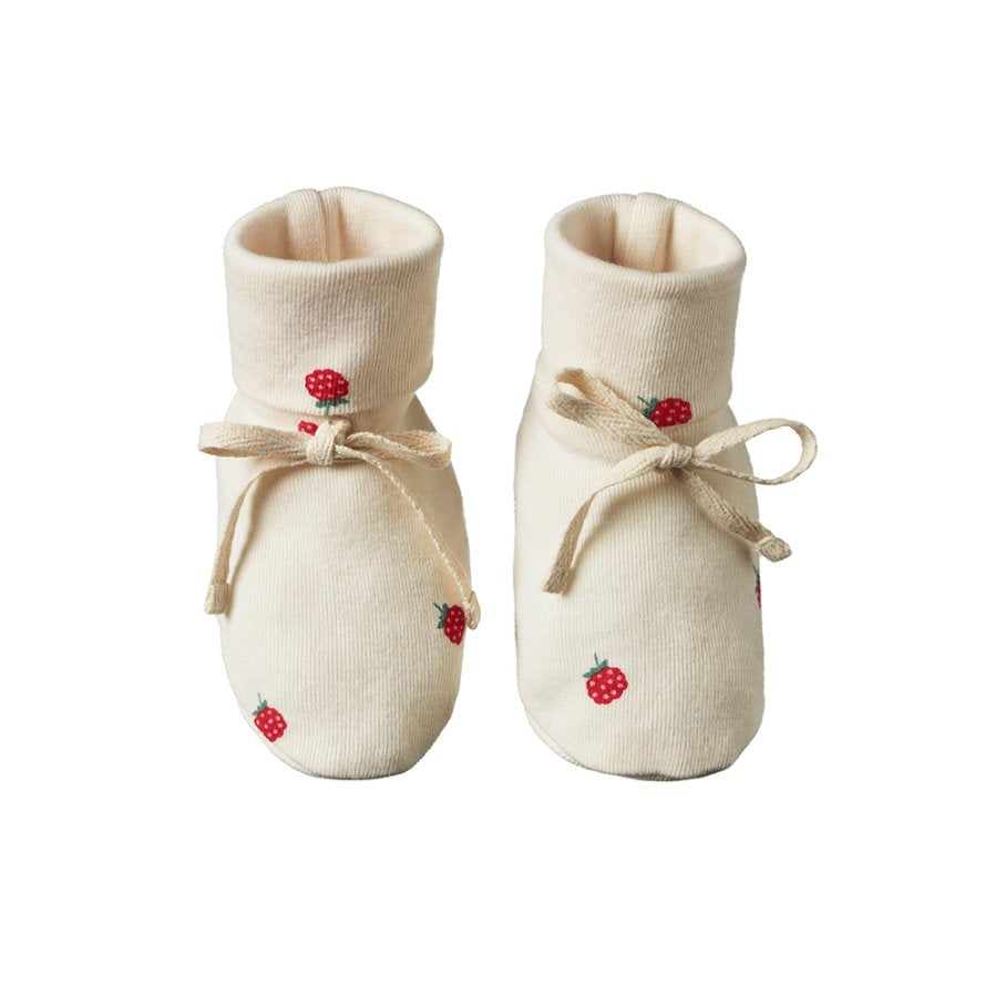 Booties - Raspberry Print