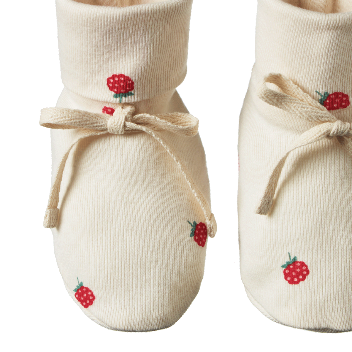 Baby Raspberry Print Booties - Raspberry Print - Buckets and Spades