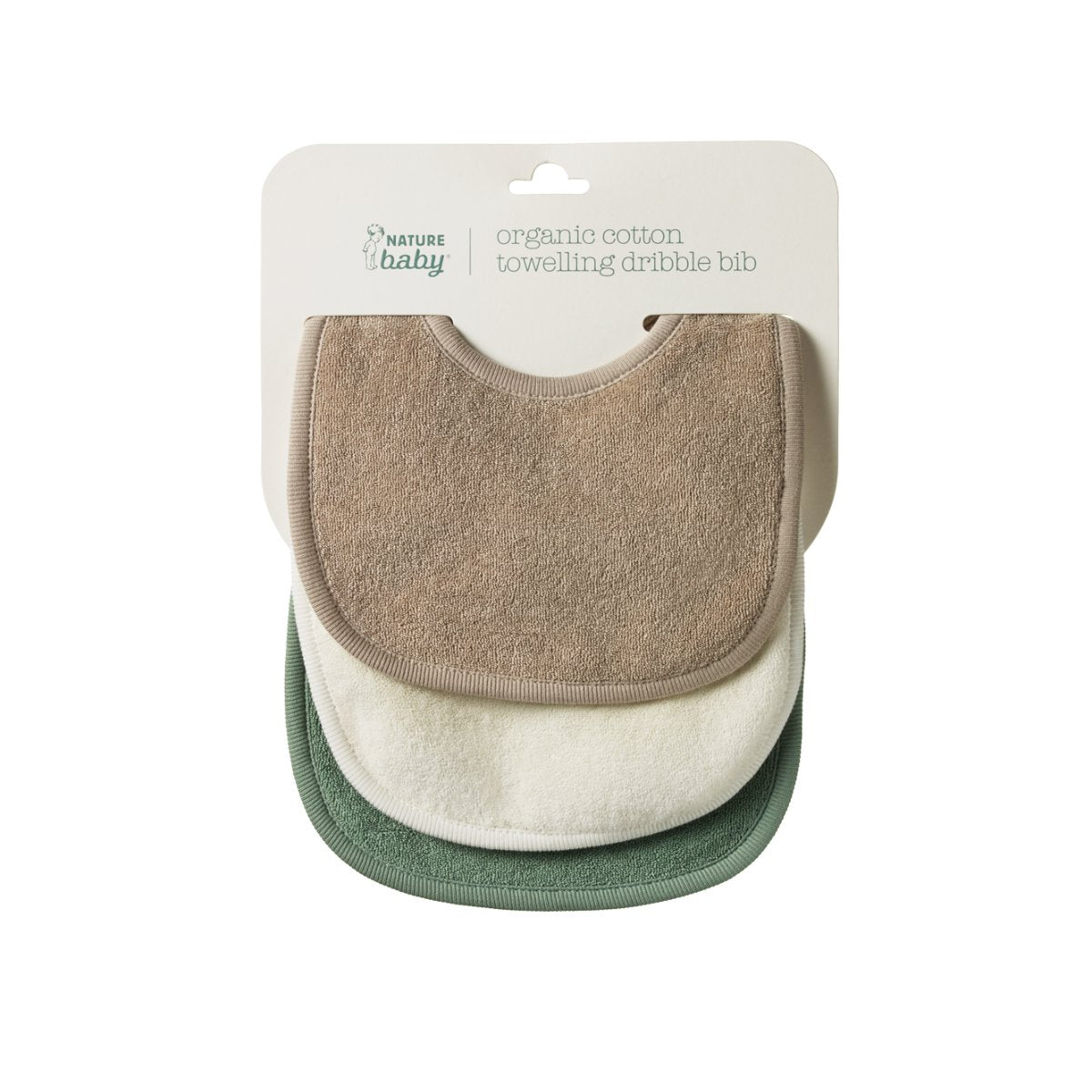 Dribble Bibs 3 Pack - Natural/Nougat/Lily Pad