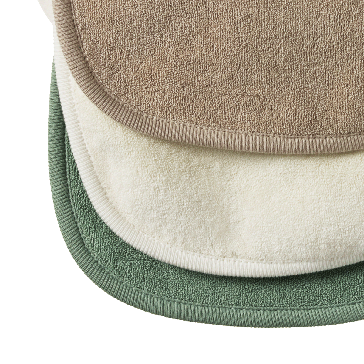 Dribble Bibs 3 Pack - Natural/Nougat/Lily Pad