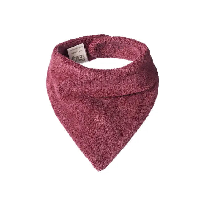 Triangle Bib Terry- Rhubarb