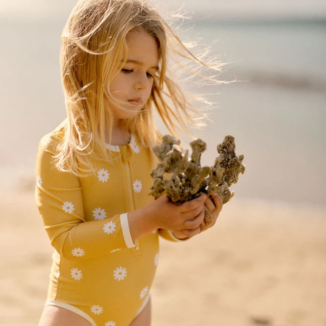 One Piece Bathing Swimsuit Chamomile Sunshine Buckets and Spades