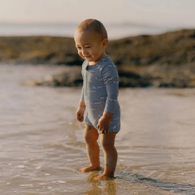 One Piece Bathing Trunks - South Seas Blue