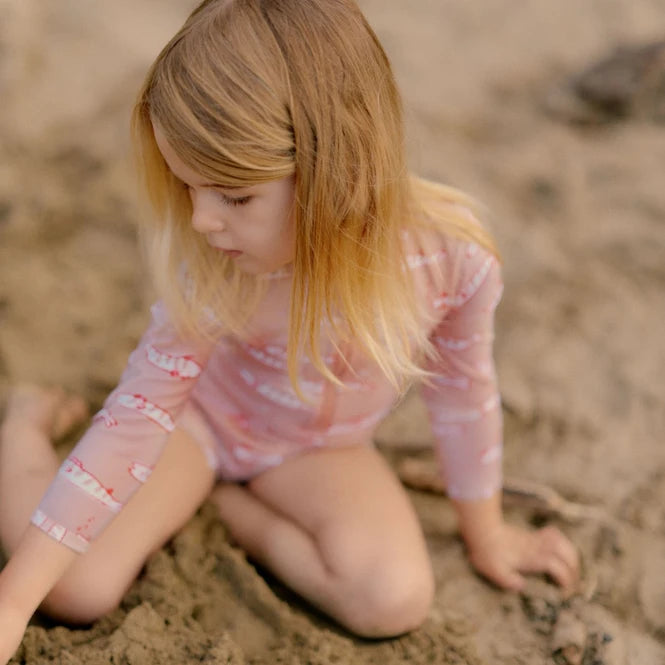 One Piece Bathing Trunks - South Seas Rose