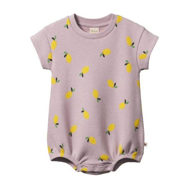 Juno Romper Waffle - Lilac Lemon