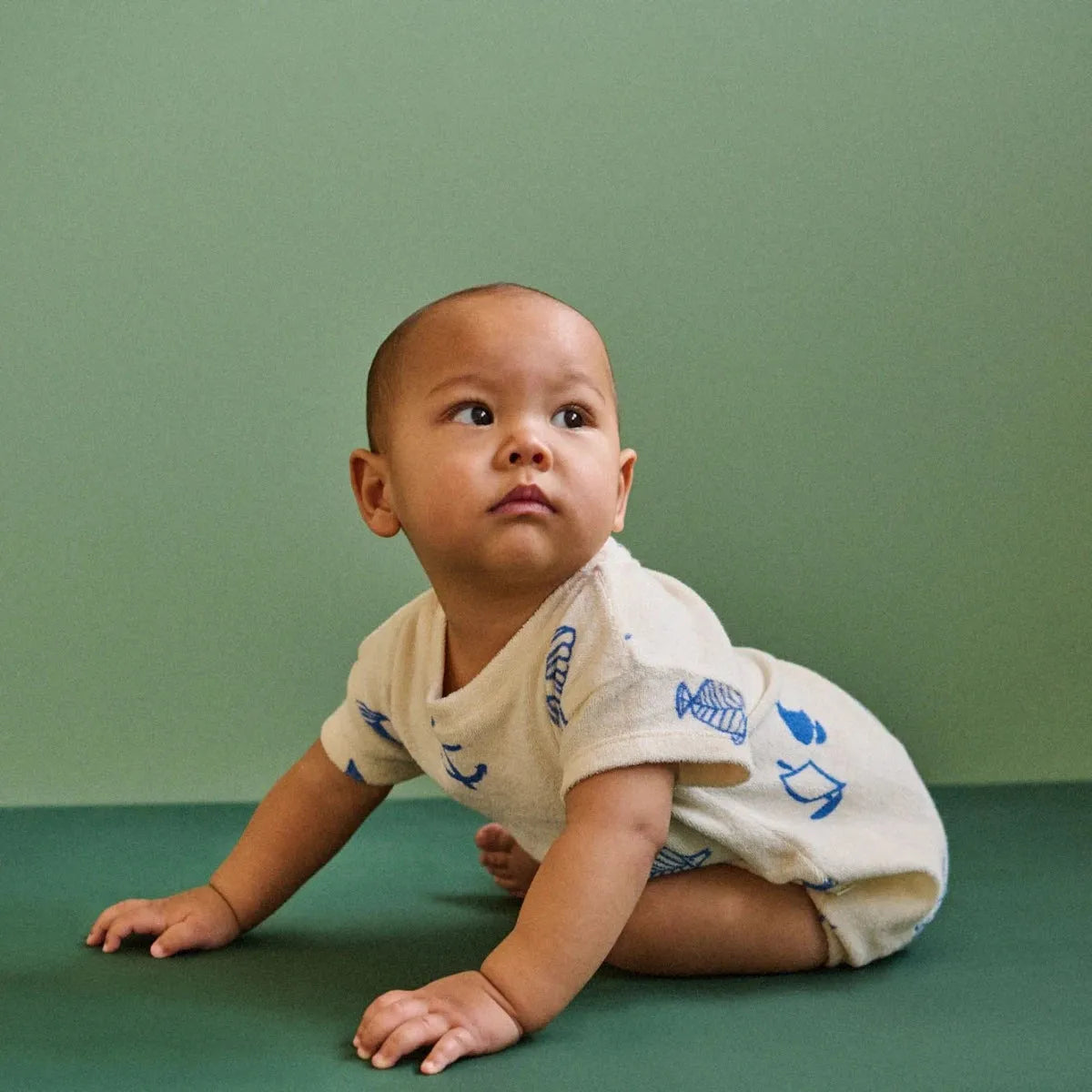 Juno Romper Terry - Atlantic