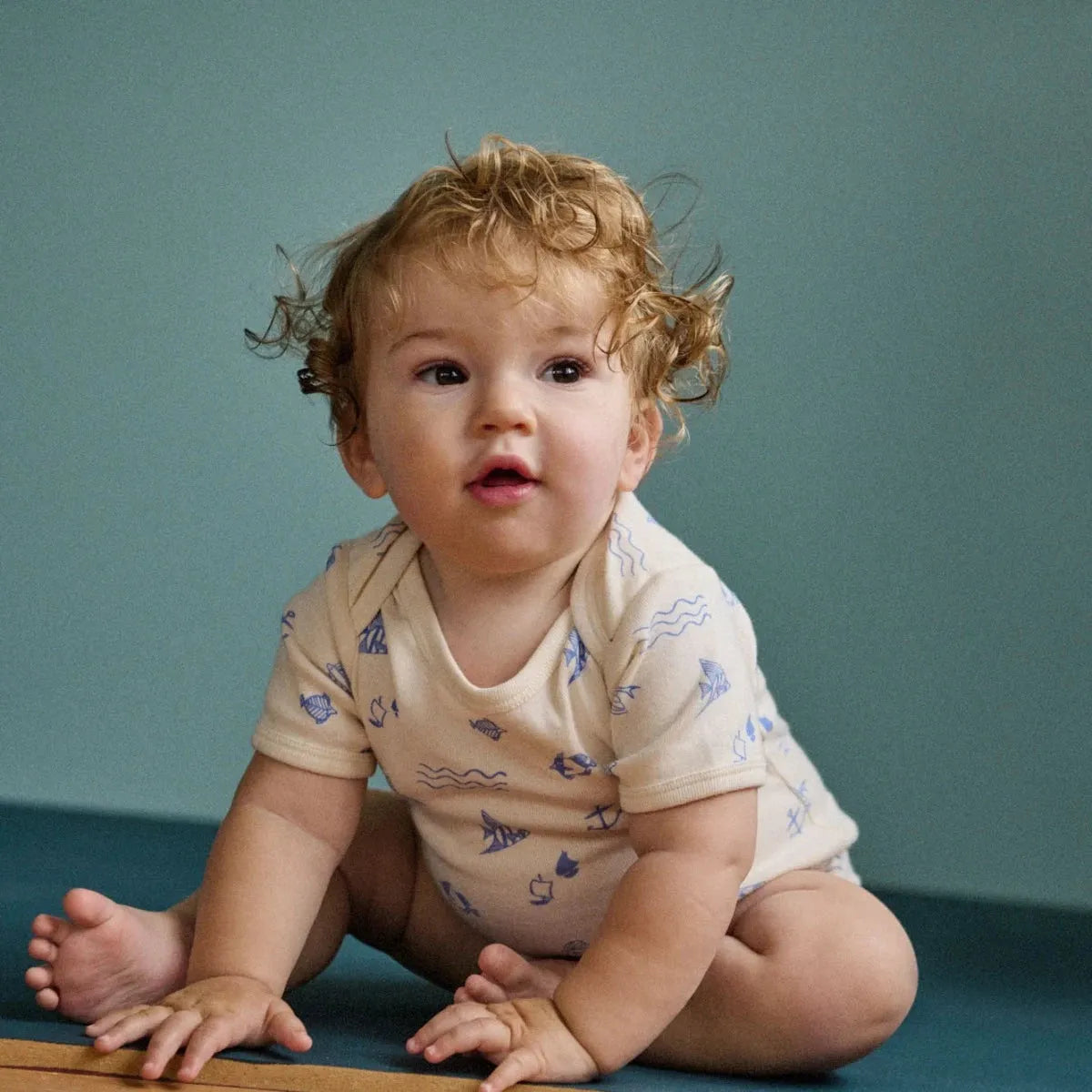 Short Sleeve Bodysuit - Atlantic