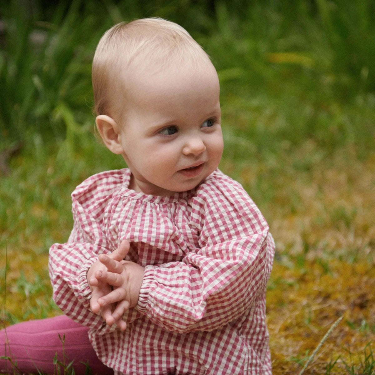 Meadow Bodsuit Gingham - Jam Check
