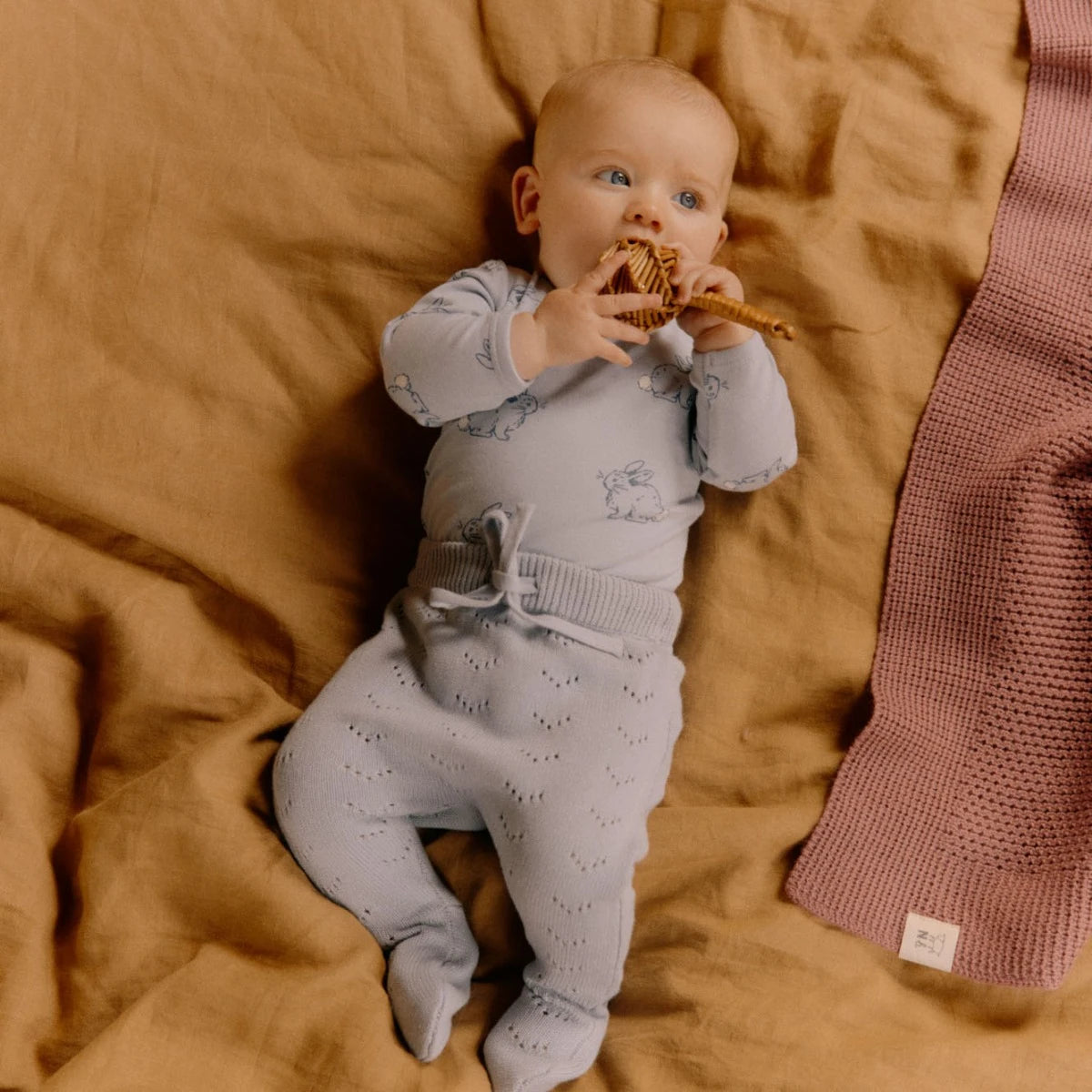 Stretch Jersey Bodysuit - Cottage Bunny